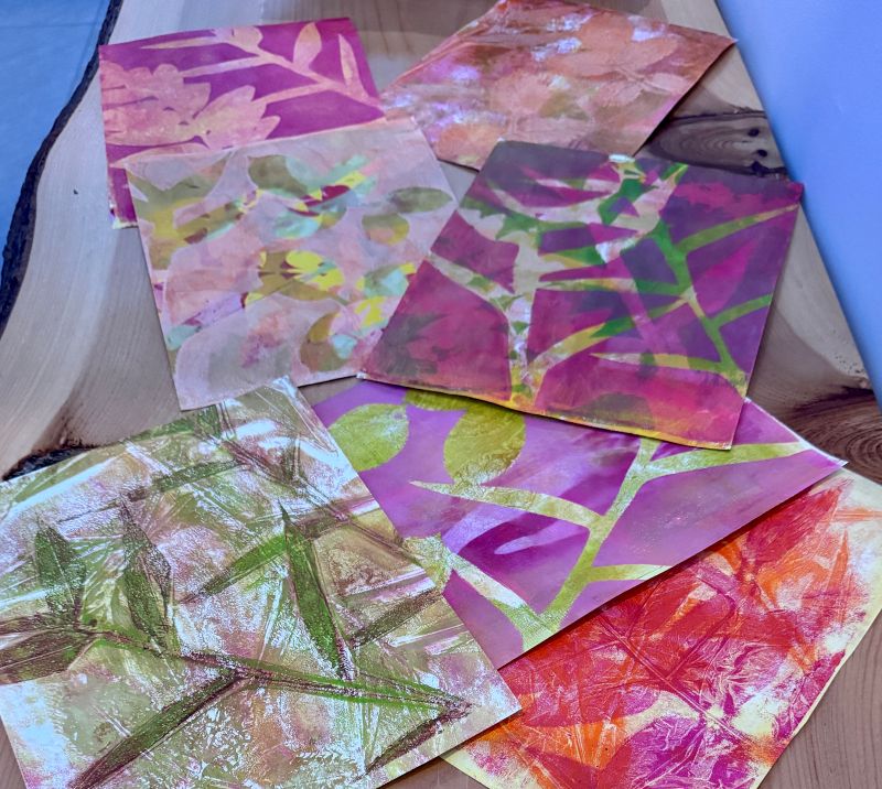 Botanical Prints Gel Printing Workshop with Inge Biekert September 10