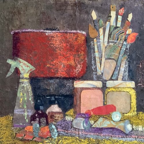 Paula Romano | Tools of the Trade |  mixed media | $300