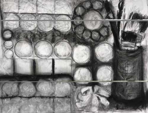 Sally Casper | Wash Palettes | charcoal and graphite | 24x18