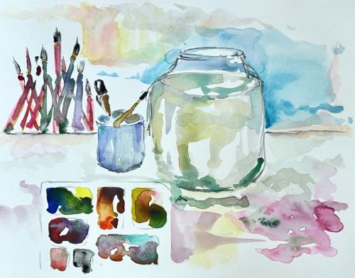 Sarah Connell Campbell | Love Dirty Water | watercolor | $100